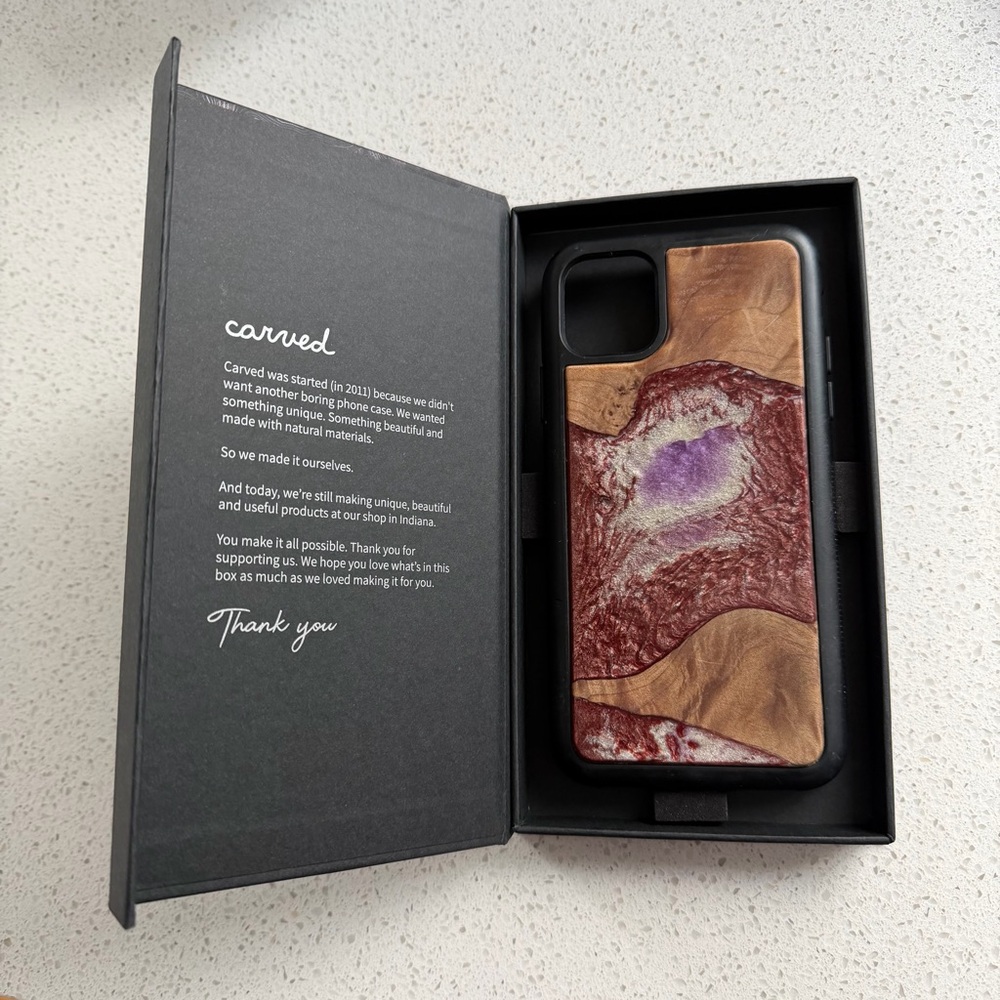 NEW in Box Carved iPhone 11 Pro Max Phone Case